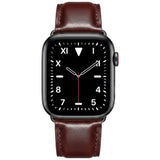 Lippa Apple Watch (42/44/45/46/49 mm) Kunstlæder Urrem - Mørkebrun