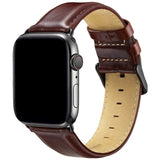 Lippa Apple Watch (42/44/45/46/49 mm) Kunstlæder Urrem - Mørkebrun