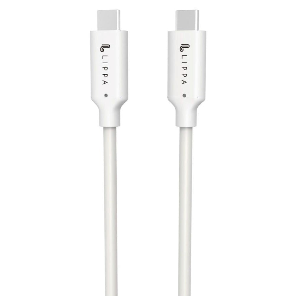 Lippa Kabel USB-C til USB-C 100W - 1m - Hvid