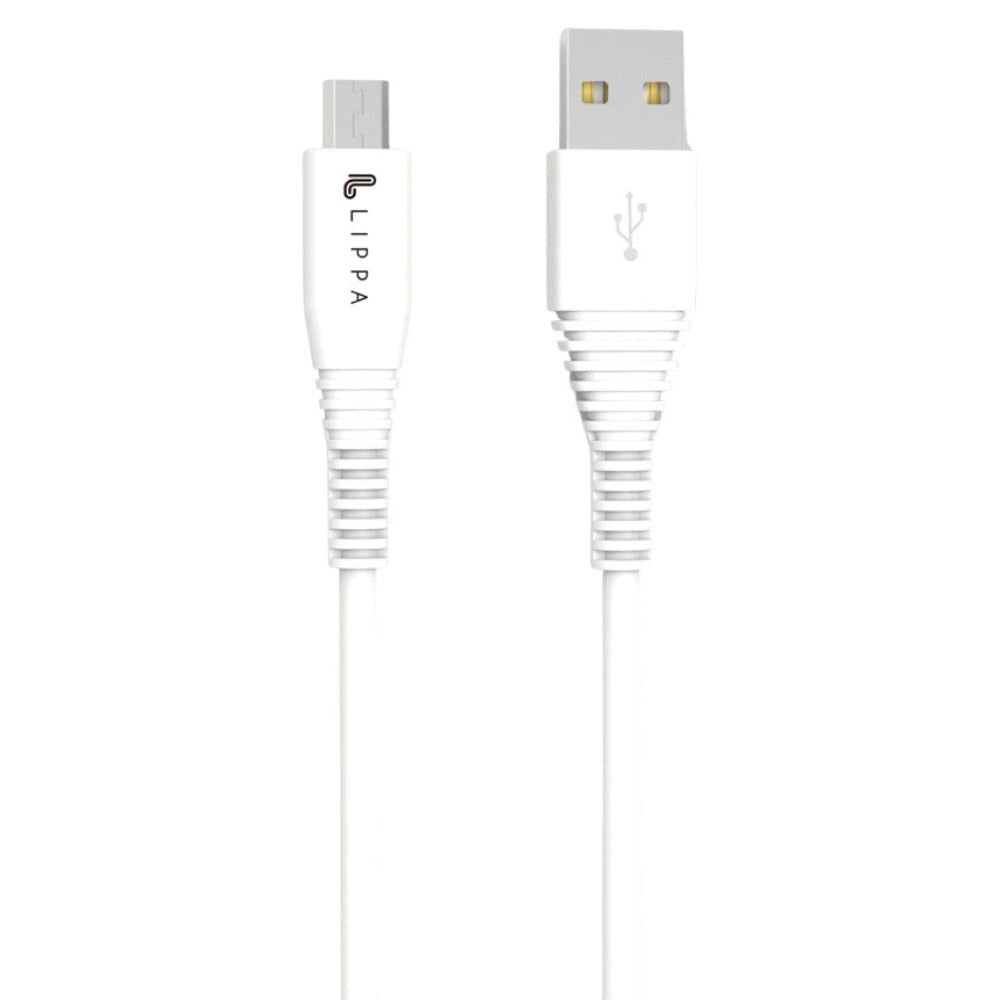Lippa Kabel USB-A til Micro USB 12W - 1m - Hvid