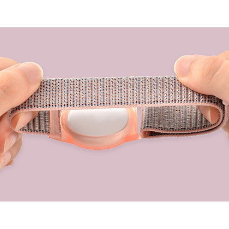 Lippa Nylon Armbånd til AirTag - Lyserød