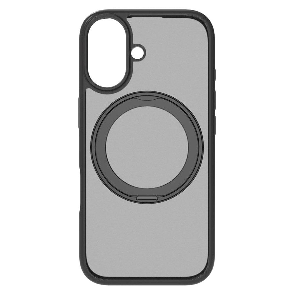 Lippa iPhone 17 Hybrid Cover m. Roterende Kickstand - MagSafe Kompatibel - Mat / Sort