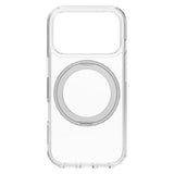 Lippa iPhone 17 Pro Hybrid Cover m. Roterende Kickstand - MagSafe Kompatibel - Gennemsigtig / Sølv