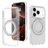 Lippa iPhone 17 Pro Hybrid Cover m. Roterende Kickstand - MagSafe Kompatibel - Gennemsigtig / Sølv