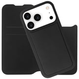 Lippa iPhone 17 Pro/ 18 Pro Wallet Kunstlæder 2-i-1 Flip Cover - MagSafe Kompatibel - Sort