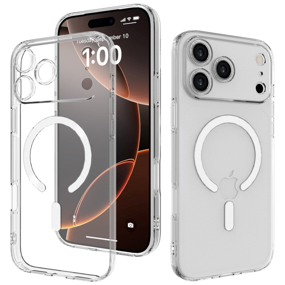 Lippa iPhone 17 Pro Max/18 Pro Max Fleksibel Plast Mobil Cover - MagSafe Kompatibel - Gennemsigtig