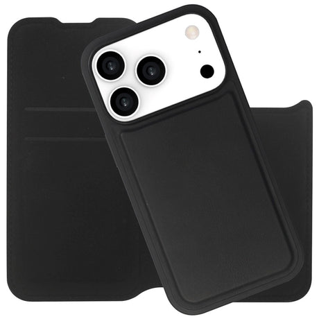 Lippa iPhone 17 Pro Max / 18 Pro Max Wallet Kunstlæder 2-i-1 Flip Cover - MagSafe Kompatibel - Sort