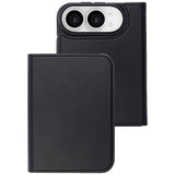 Lippa iPhone Duo Wallet Kunstlæder Flip Cover - MagSafe Kompatibel - Sort