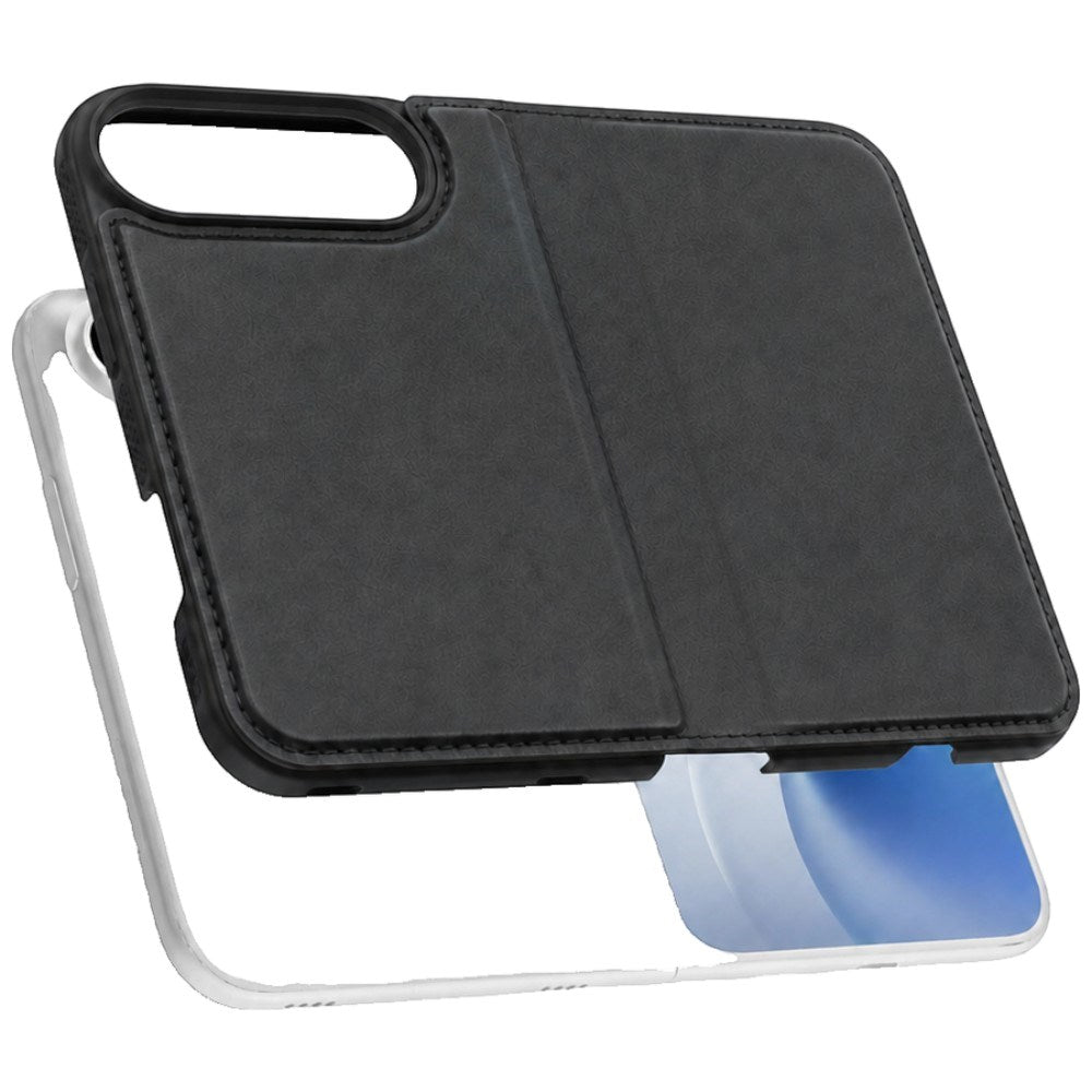 Lippa iPhone Duo Wallet Kunstlæder Flip Cover - MagSafe Kompatibel - Sort