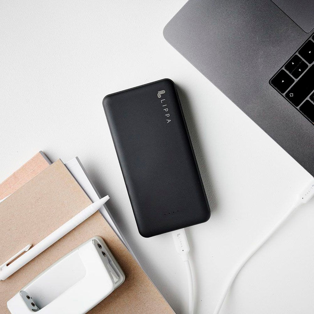 Lippa 10.5W m. USB-A Powerbank 20.000 mAh - Sort