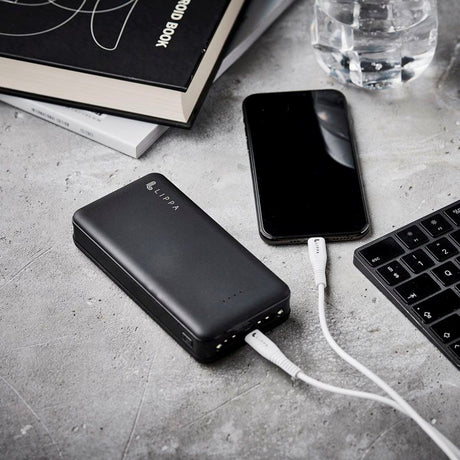 Lippa 10.5W m. USB-A Powerbank 20.000 mAh - Sort