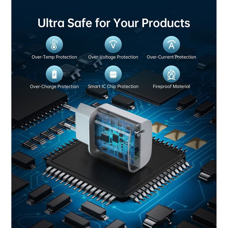 Lippa 20W Vægoplader m. USB-C - Power Delivery - Hvid