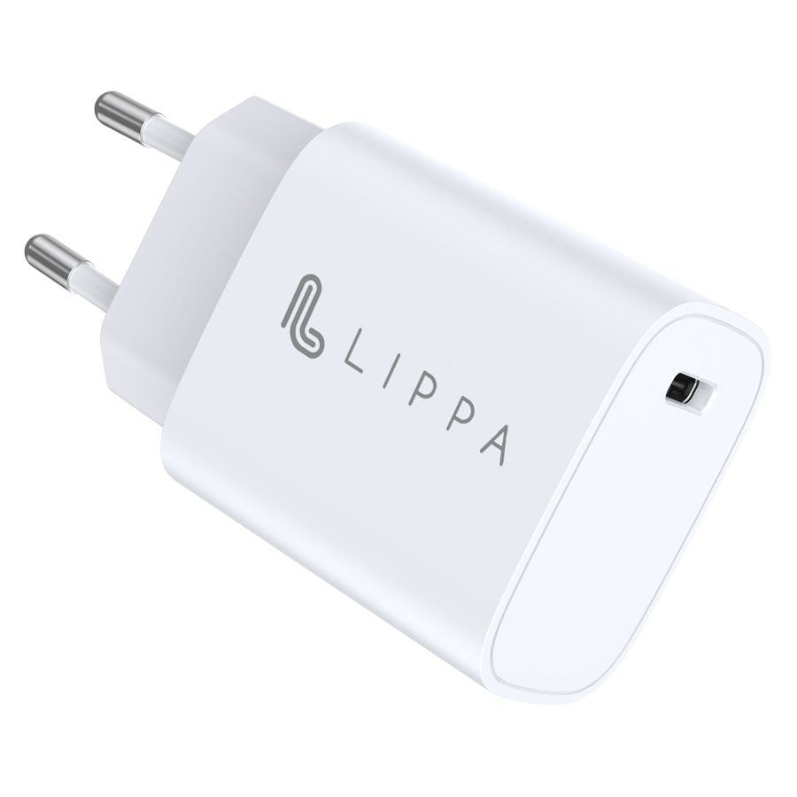 Lippa 20W Vægoplader m. USB-C - Power Delivery - Hvid