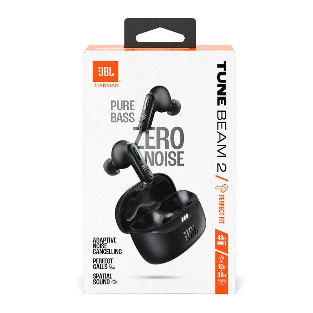 JBL Tune Beam 2 - True Wireless Høretelefoner m. Aktiv Støjreducering - In-Ear - Sort