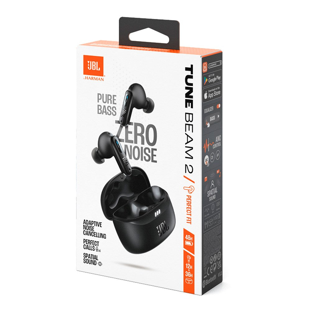 JBL Tune Beam 2 - True Wireless Høretelefoner m. Aktiv Støjreducering - In-Ear - Sort