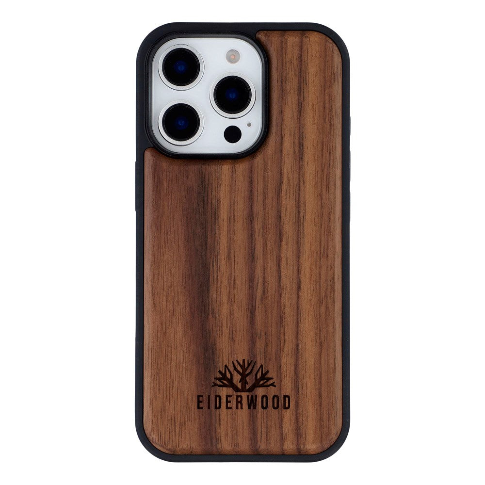 iPhone 16 Pro - EIDERWOOD Magnetisk Træcover - MagSafe Kompatibel - Valnøddetræ