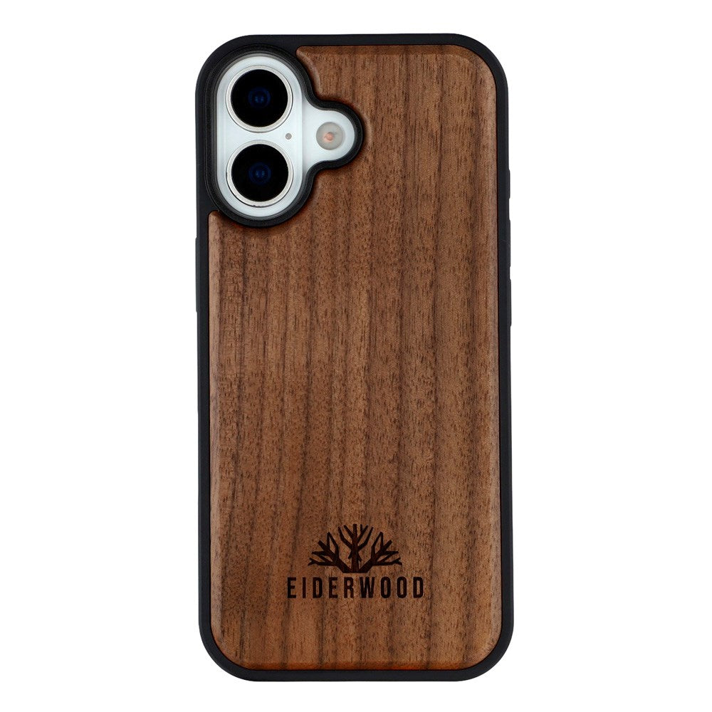 iPhone 17 - EIDERWOOD Magnetisk Træcover - MagSafe Kompatibel - Valnøddetræ