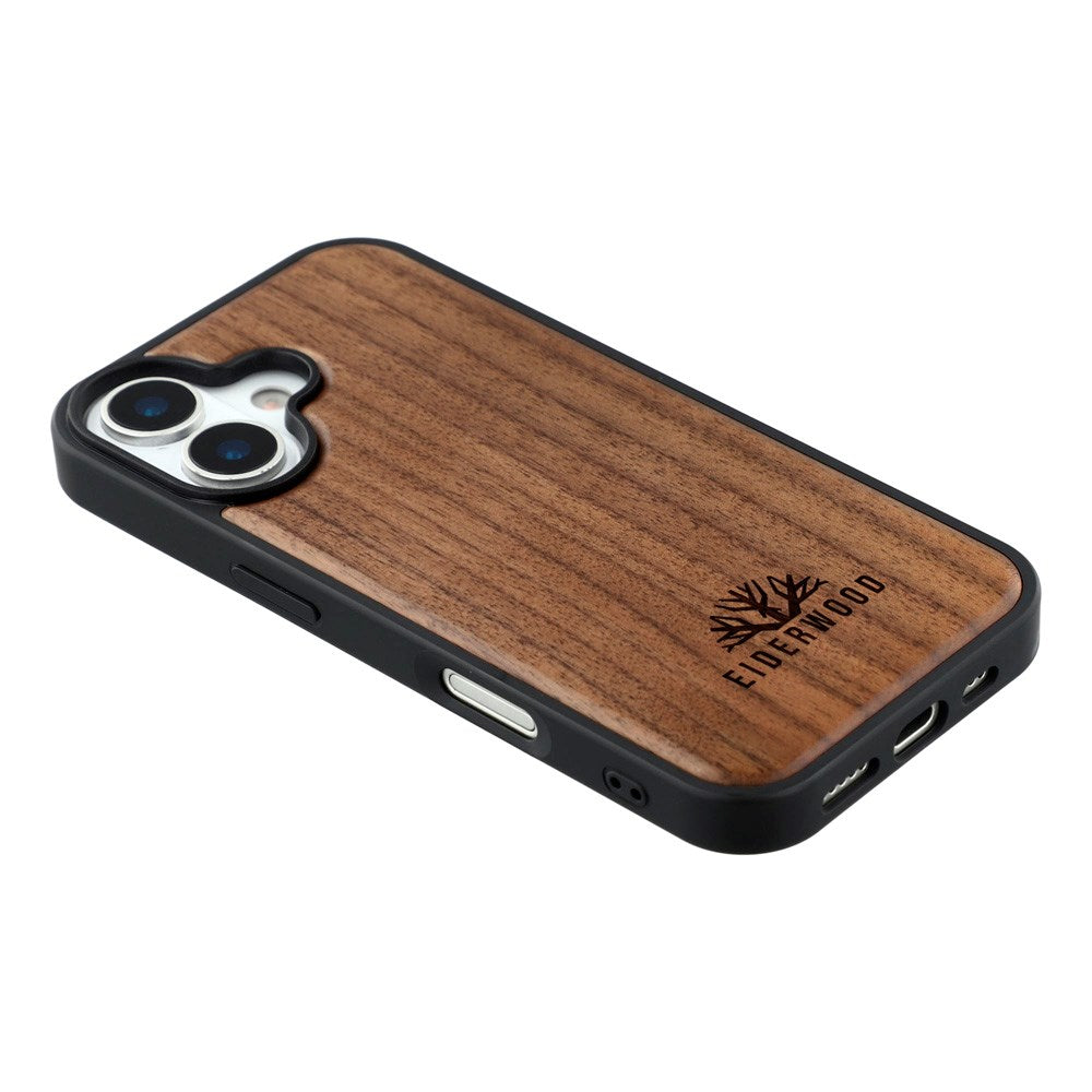 iPhone 17 - EIDERWOOD Magnetisk Træcover - MagSafe Kompatibel - Valnøddetræ