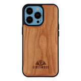 iPhone 13 Pro - EIDERWOOD Magnetisk Træcover - MagSafe Kompatibel - Kirsebærtræ
