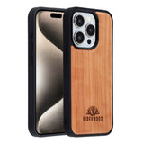 iPhone 15 Pro - EIDERWOOD Magnetisk Træcover - MagSafe Kompatibel - Kirsebærtræ