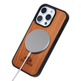 iPhone 16 Pro - EIDERWOOD Magnetisk Træcover - MagSafe Kompatibel - Kirsebærtræ