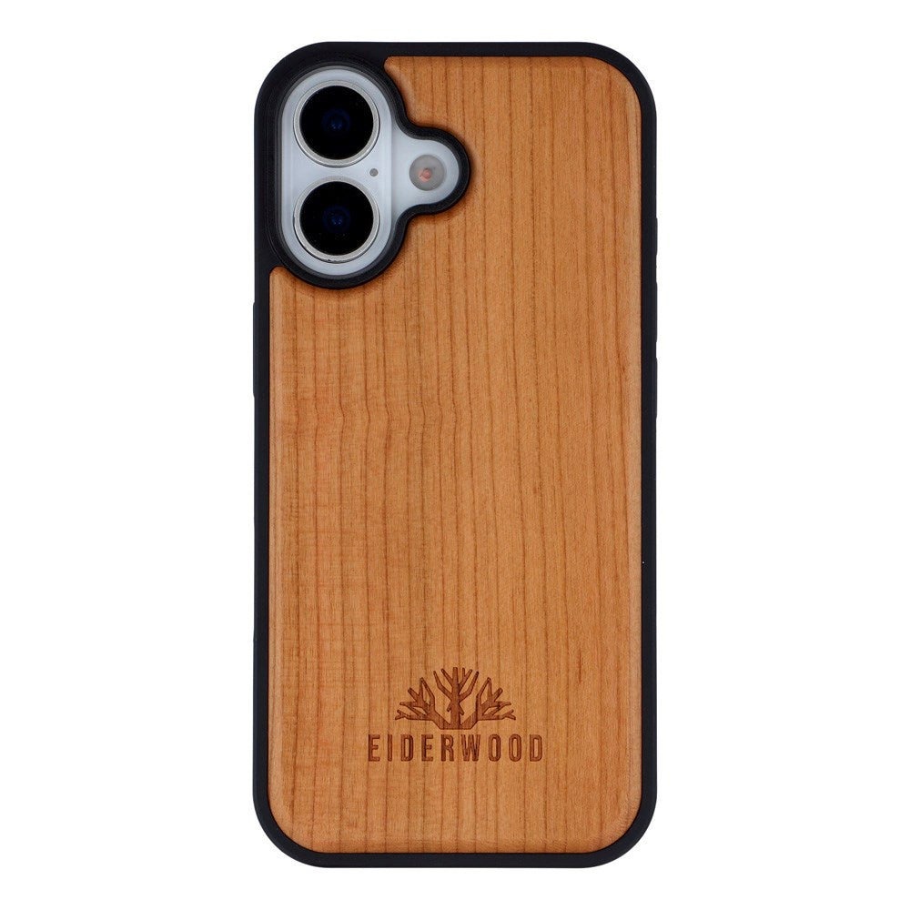 iPhone 17 - EIDERWOOD Magnetisk Træcover - MagSafe Kompatibel - Kirsebærtræ