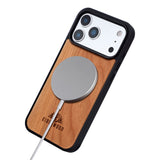 iPhone 17 Pro Max - EIDERWOOD Magnetisk Træcover - MagSafe Kompatibel - Kirsebærtræ