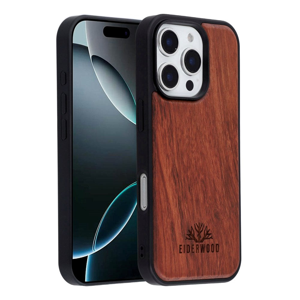 iPhone 16 Pro - EIDERWOOD Magnetisk Træcover - MagSafe Kompatibel - Palisander