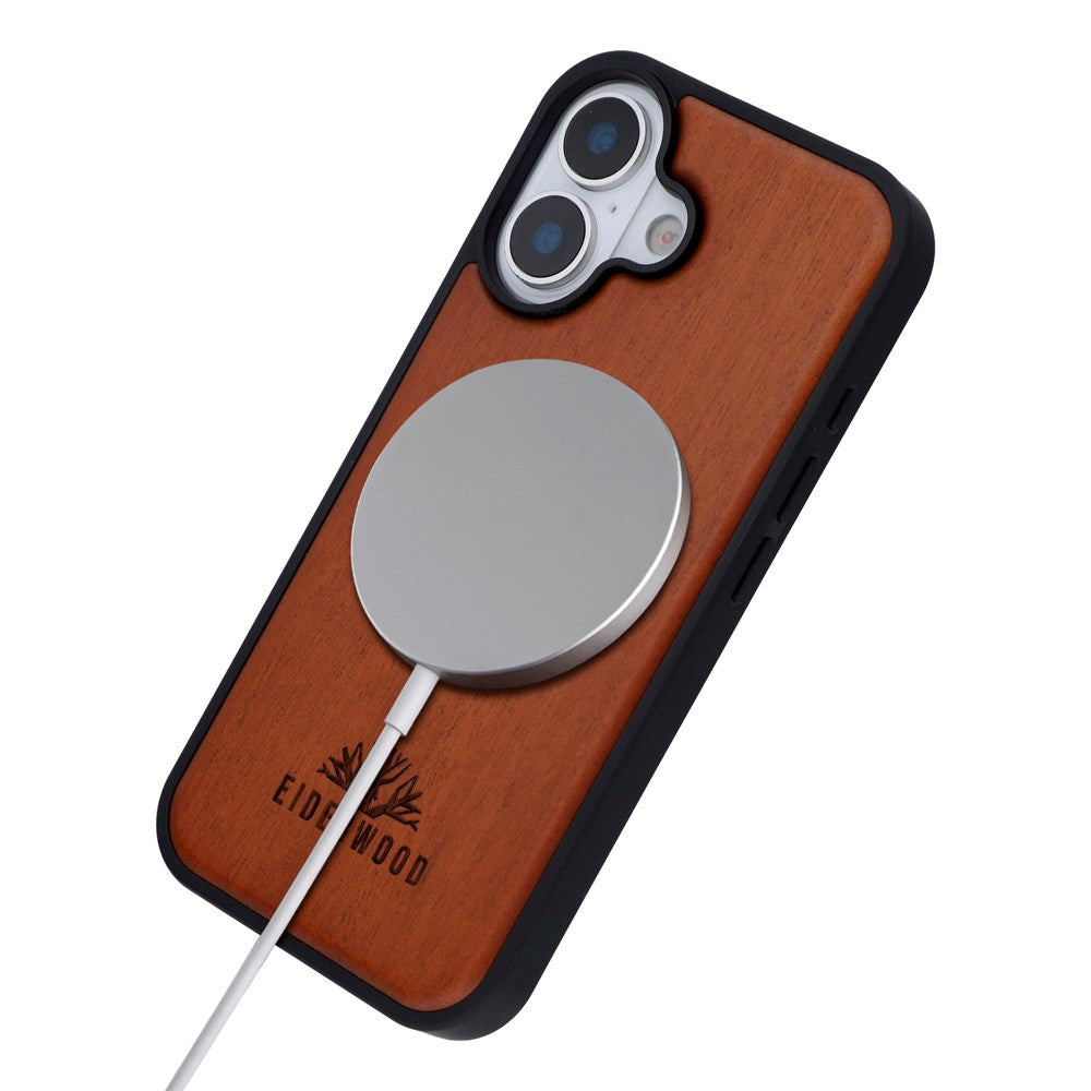 iPhone 17 - EIDERWOOD Magnetisk Træcover - MagSafe Kompatibel - Palisander