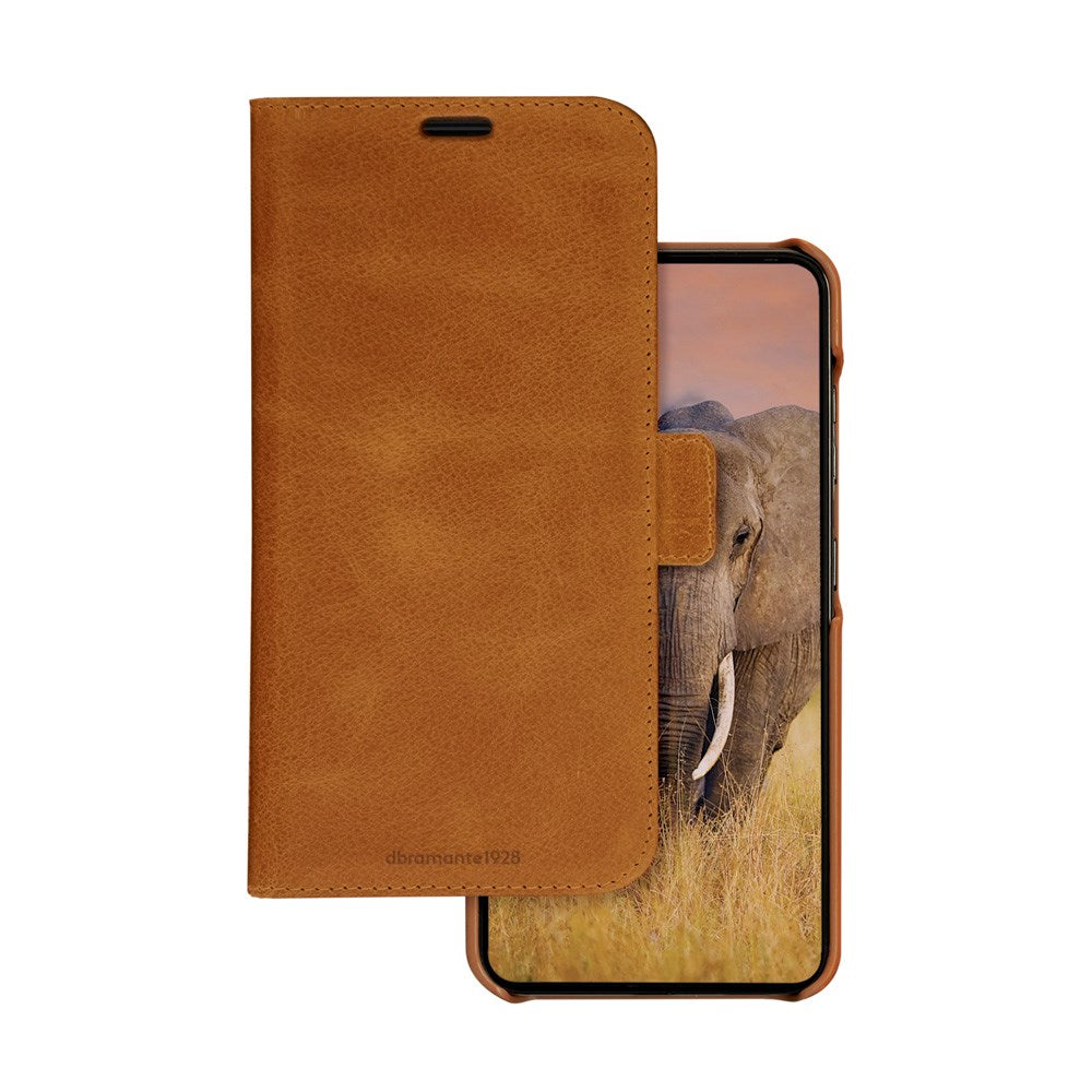 Samsung Galaxy A55 (5G) - dbramante1928 Lynge 2-i-1 Ægte Læder Flip Cover - Tan