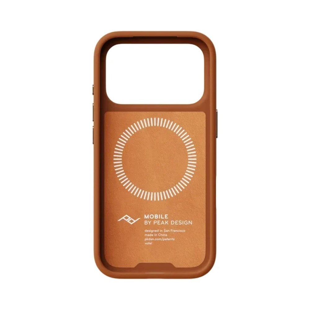 iPhone 18 Pro Max Peak Design Everyday Bagside Cover - MagSafe Kompatibel - Amber Leather
