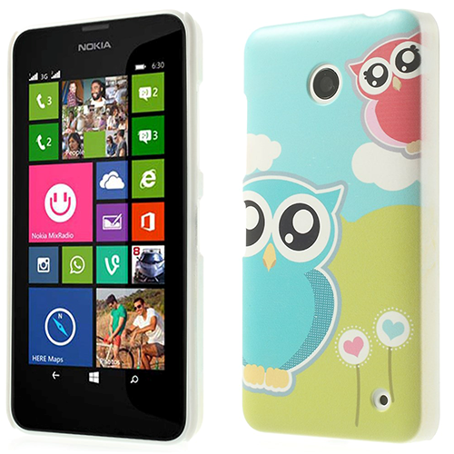 Nokia Lumia 630 Baby Ugle Cover Lyseblå/Lysegrøn