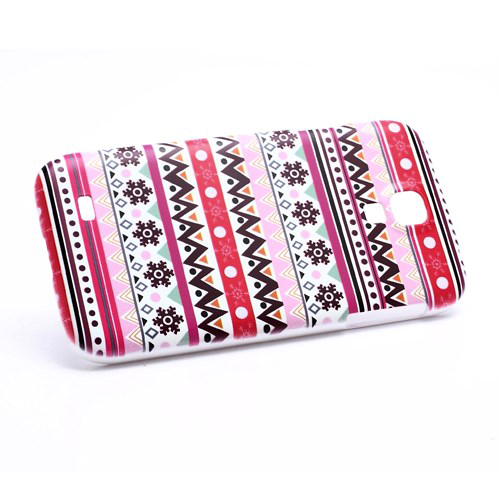 Samsung Galaxy S4/S4+ Tæppemønster Cover Lyserødt