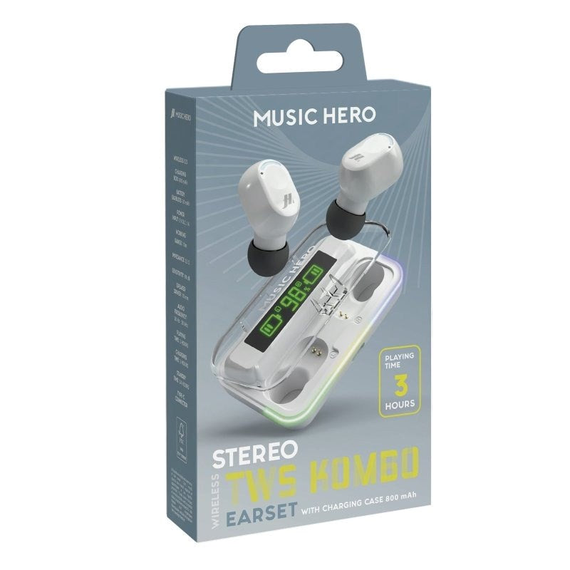 Music Hero True Wireless In-Ear Headset - Hvid