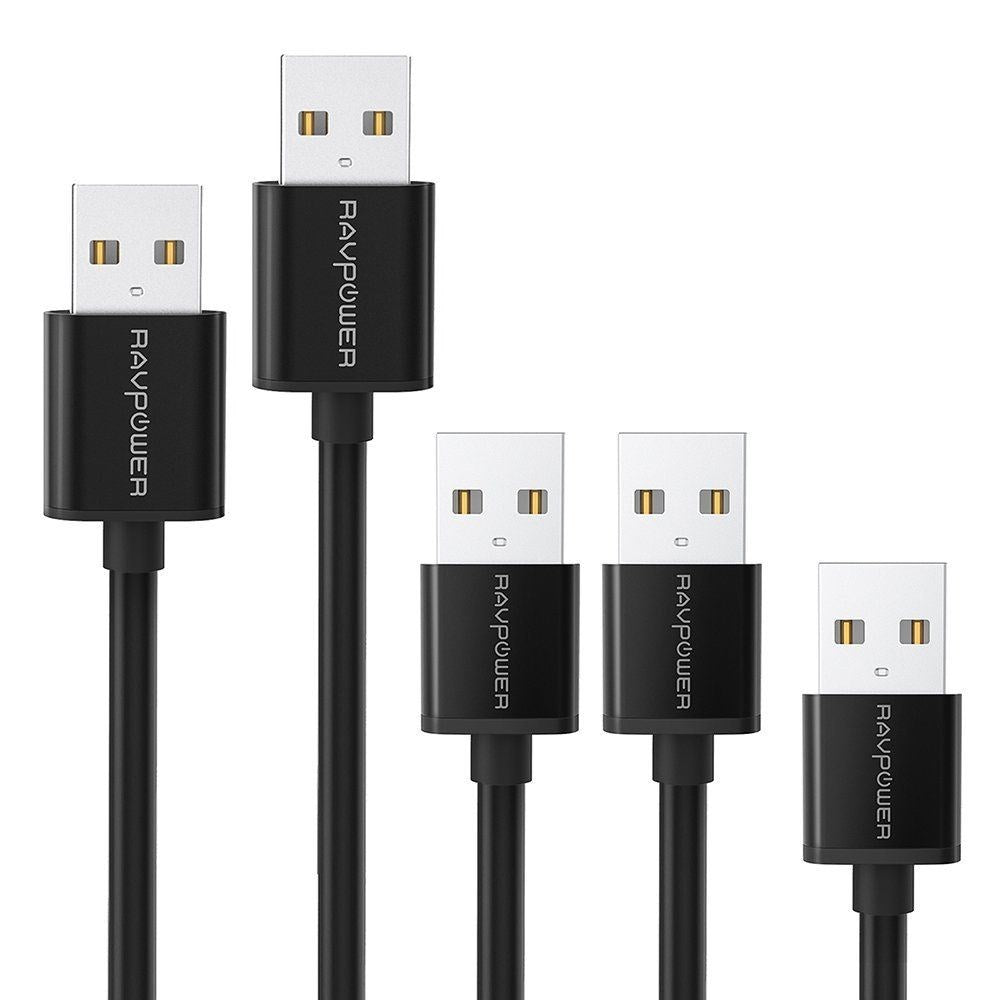 RavPower USB Kabler i Forskellige Længder - Sort