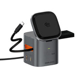 Mobile Origin Qi2 6-i-1 Multifunktionel Foldbar Trådløs Oplader - Sort