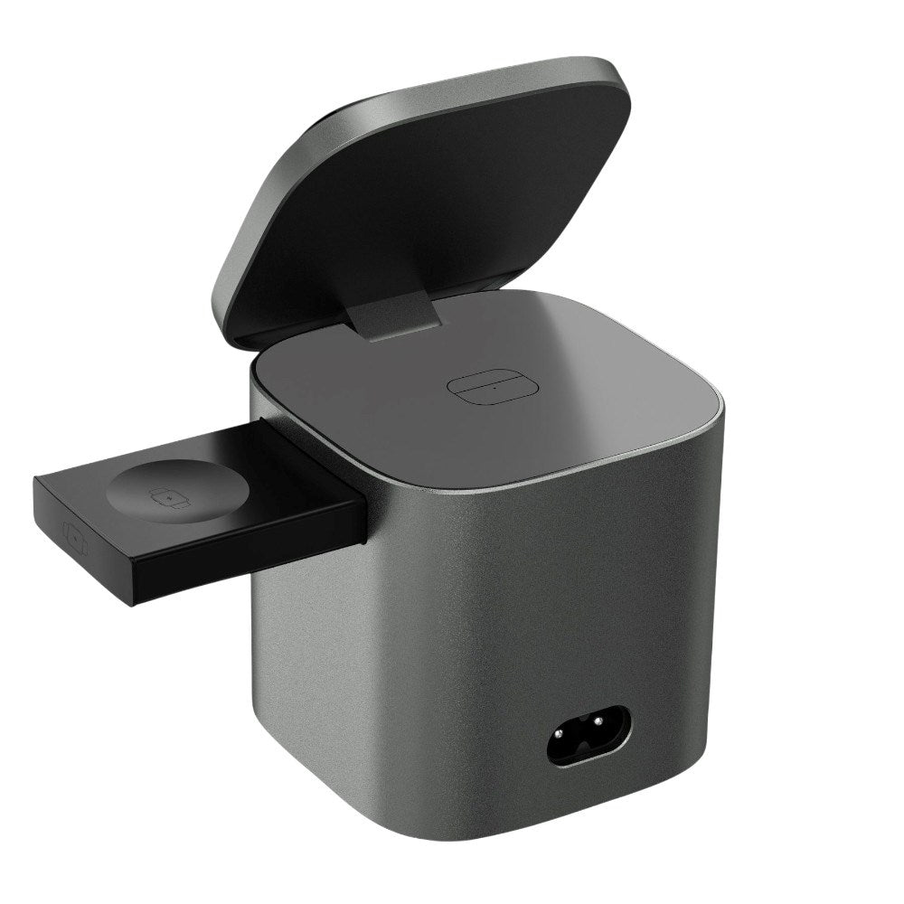 Mobile Origin Qi2 6-i-1 Multifunktionel Foldbar Trådløs Oplader - Sort