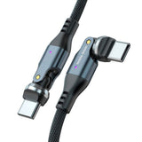 Mobile Origin USB-C til USB-C Kabel - 240W - 540° Roterbar - 1m - Grå