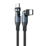 Mobile Origin USB-C til USB-C Kabel - 240W - 540° Roterbar - 1m - Grå
