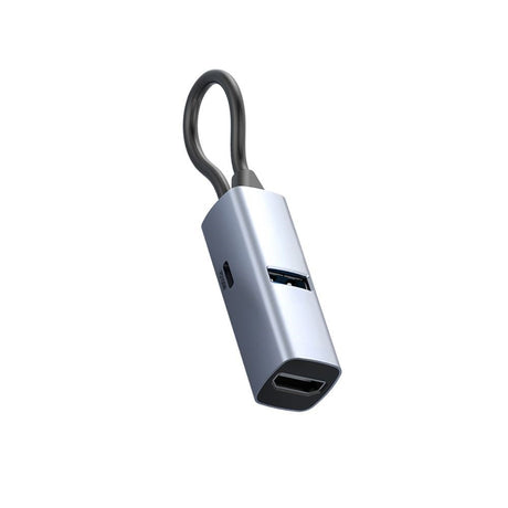 Mobile Origin 3-i-1 USB-C Hub m. 1 x USB-A 1 x USB-C 1 x HDMI - Grå