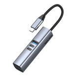 Mobile Origin 7-i-1 USB-C Hub m. 1 x USB-A 3 x USB-C 1 x HDMI 1 x TF / SD Kort - Grå
