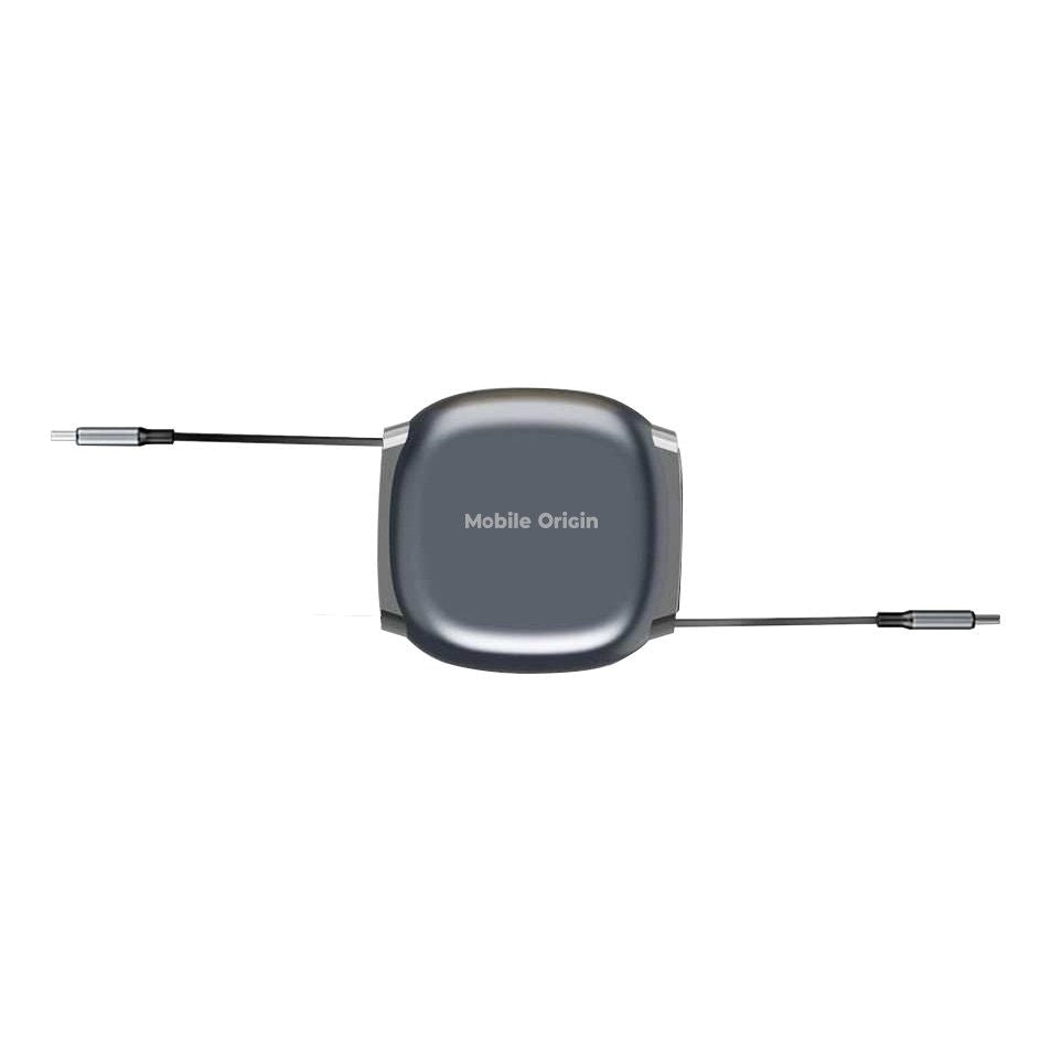 Mobile Origin Udtrækkeligt Kabel Boks 100W med USB-C til USB-C - Grå
