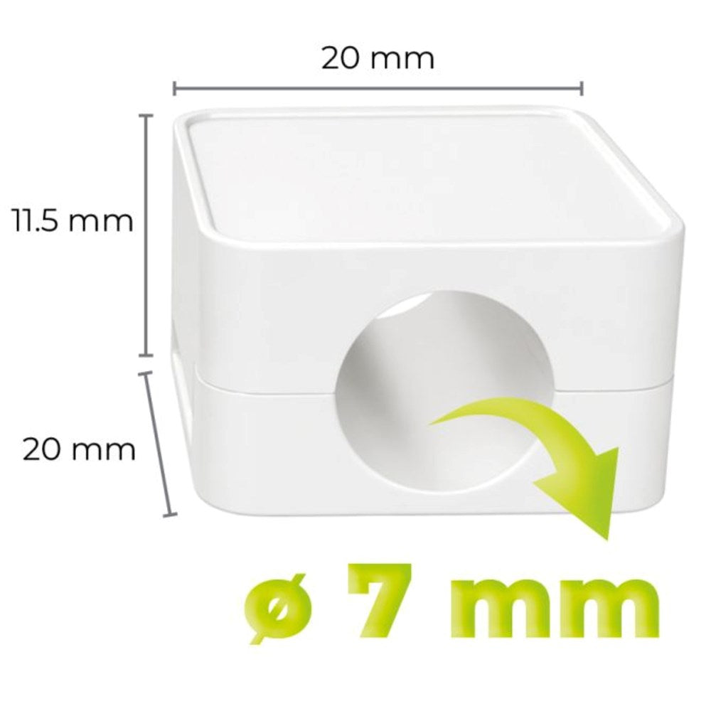Mobile Origin Kabelholder m. Magnetisk Lukning - 6 stk. - Hvid