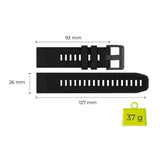 Mobile Origin Easy Strap Universal Garmin 26mm QuickFit Silikone Rem - Sort