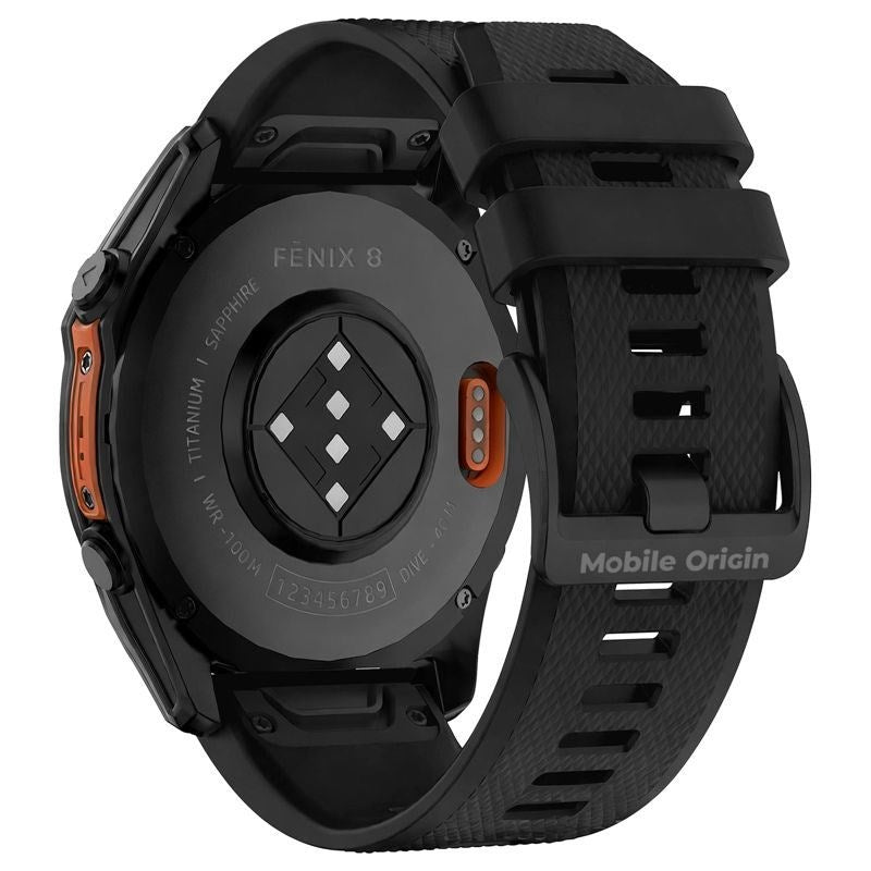 Mobile Origin Easy Strap Universal Garmin 26mm QuickFit Silikone Rem - Sort