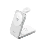 Mobile Origin Qi2 3-i-1 Multifunktionel Foldbar Trådløs Oplader - Sølv