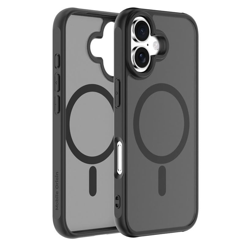 Mobile Origin iPhone 17 Hybrid Mobil Cover - MagSafe Kompatibel - Mat Sort
