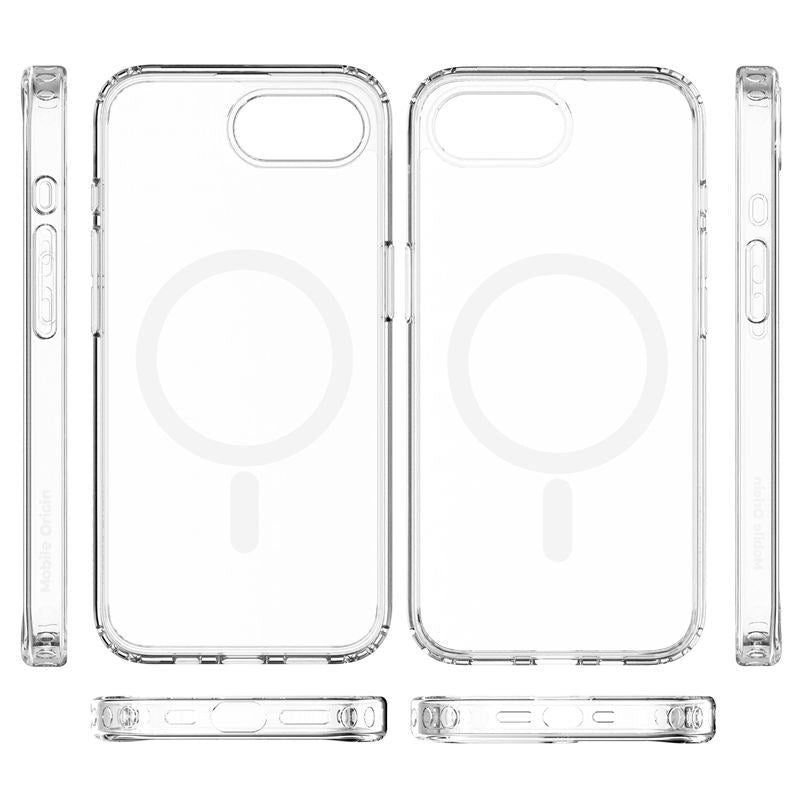 Mobile Origin iPhone 17e / 16e Hybrid Mobil Cover - MagSafe Kompatibel - Gennemsigtig