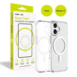 Mobile Origin iPhone 17 Hybrid Mobil Cover - MagSafe Kompatibel - Gennemsigtig