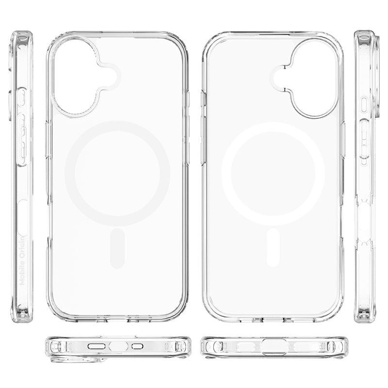 Mobile Origin iPhone 17 Hybrid Mobil Cover - MagSafe Kompatibel - Gennemsigtig